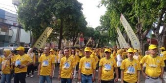 HUT ke-60, Ribuan Massa Golkar Gresik Ikuti Senam Massal Nasional Pecahkan Rekor Muri