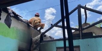 Rumah Warga di Pare Kediri Terbakar Saat Ditinggal Mudik, Kerugian Capai Rp20 Juta