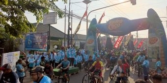 Kodim 0819 Pasuruan Gelar Fun Bike dan Senam Bersama Peringati HUT TNI - Ke 79