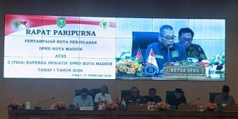 DPRD Kota Madiun Gelar Rapat Paripurna Sampaikan Nota Penjelasan Atas 3 Raperda Inisiatif