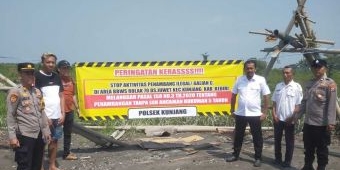 Polsek Kunjang Tertibkan Penambangan Pasir Ilegal di Rolak 70