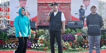 Gus Ipul Ajak Ribuan Lansia Kota Pasuruan Senam dan Berbahagia Bersama-sama