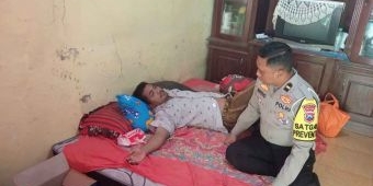 Satlantas Polres Bangkalan Beri Santunan ke Korban Kecelakaan Lalu Lintas