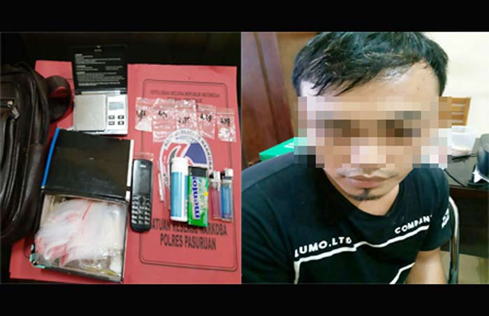 Tersangka penjual Hp sambil edarkan sabu.