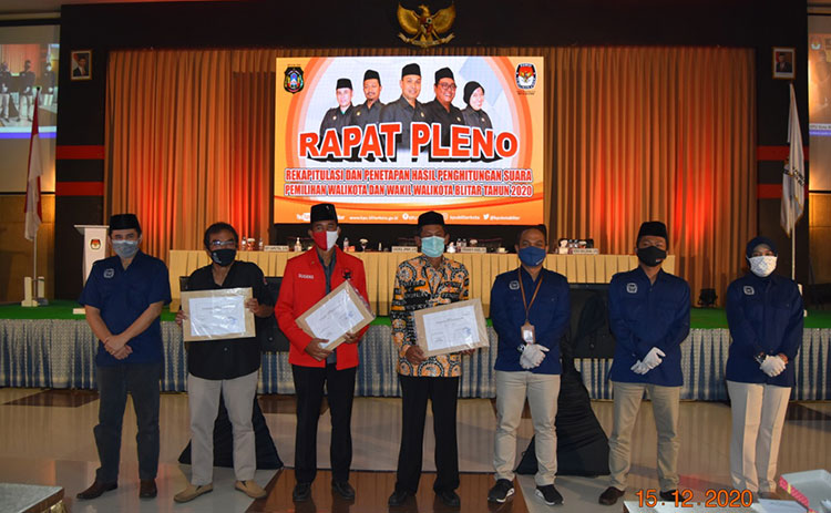 KPU Kota Blitar Pleno Rekapitulasi Pilwali 2020, Petahana Raih 50 Ribu Lebih Suara