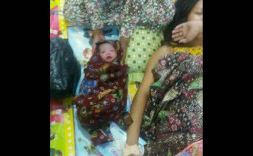 Rosalina setelah melahirkan. foto: ist