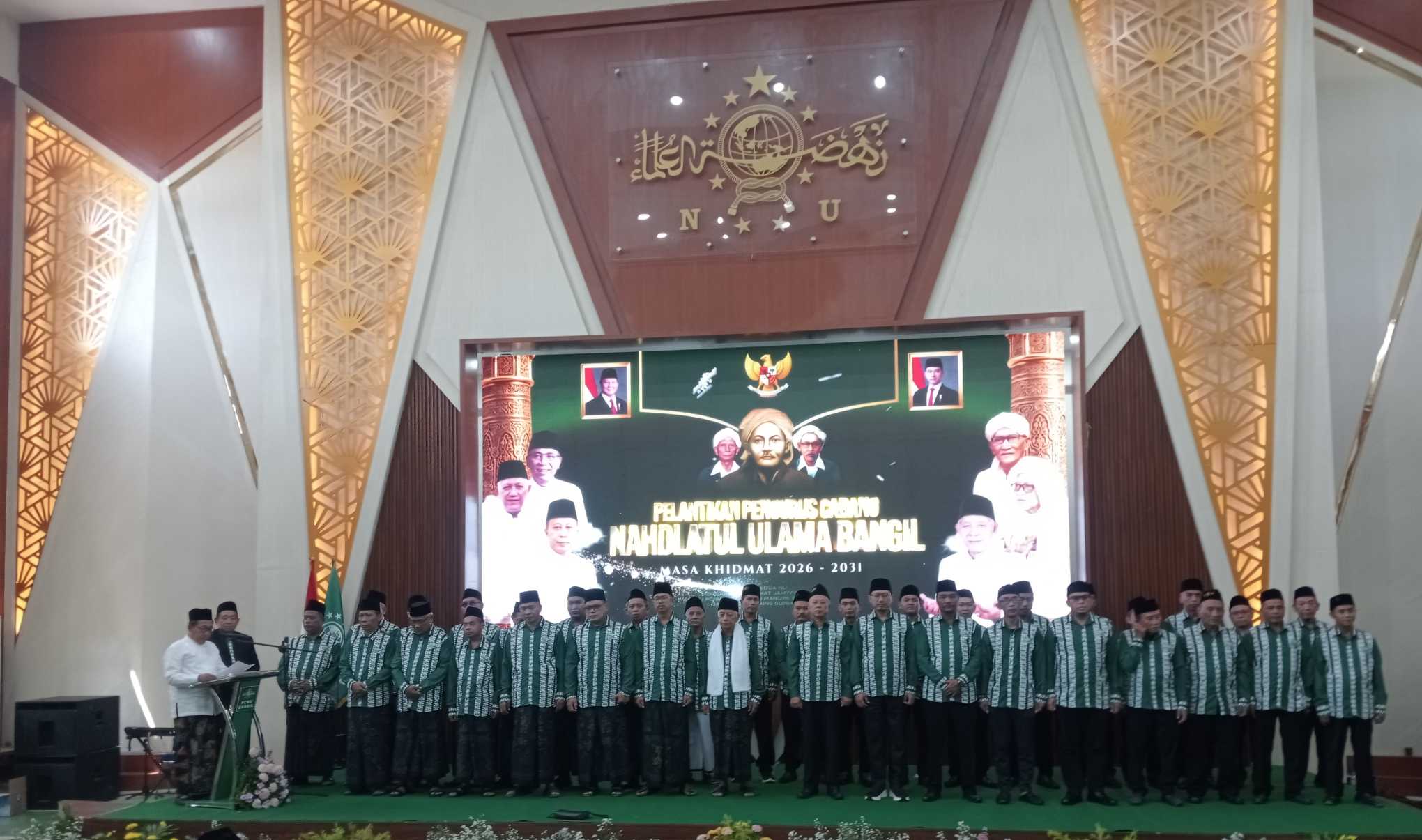 Pelantikan PCNU Bangil masa khidmat 2026 - 2031. Foto: Ahmad Fuad/BANGSAONLINE