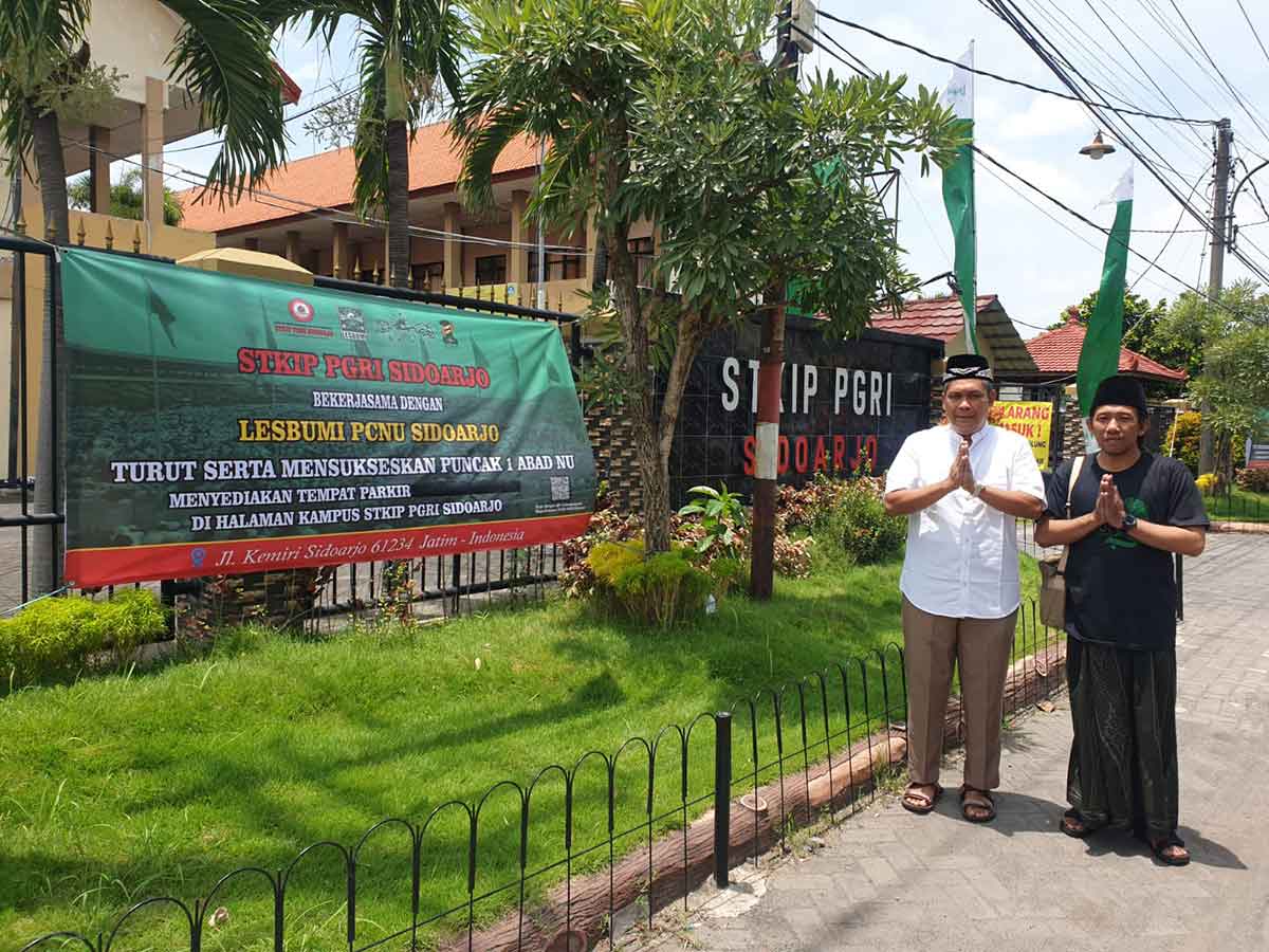 Kampus STKIP PGRI Sidoarjo yang disiapkan untuk transit jemaah resepsi Satu Abad NU, Senin (6/2/2023). Foto: ist.
