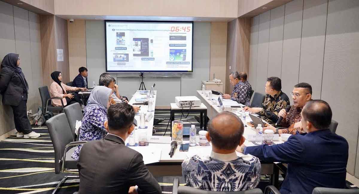 Presentasi Uji Publik Monitoring dan Evaluasi Keterbukaan Informasi Publik 2025 yang digelar Komisi Informasi Pusat.