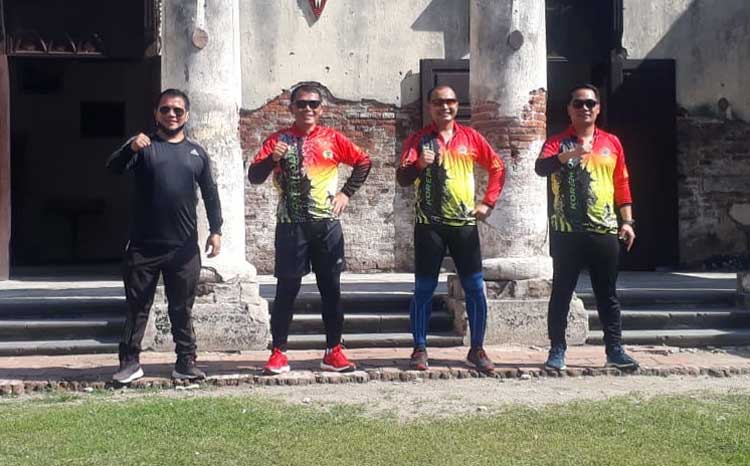 Gowes Ojo Kendor, Kapolres dan Dandim Ngawi Dampingi Danrem untuk Sinergitas TNI-Polri