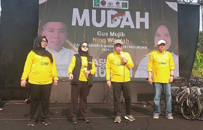 HUT ke-60 Golkar Gelar Senam Bersama Paslon Mudah, Rias: Paslon 01 Optimis Raih Suara 78 Persen