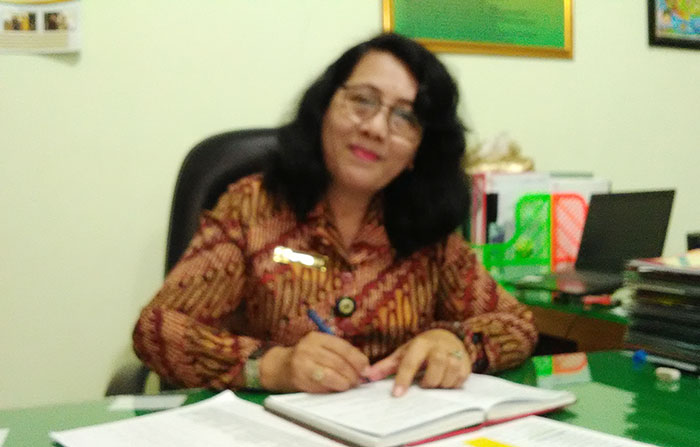 Gusti Udijani Dalem Kepala Sekolah SMP Negeri 8 Kota Mojokerto.