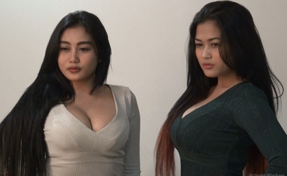 Artis pendatang baru Duo Serigala yang mendadak terkenal lewat   video Goyang Dribble di YouTube. (foto: kapanlagi.com)