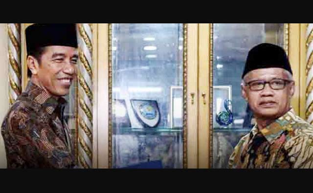 Presiden Joko Widodo dan Haedar Nashir