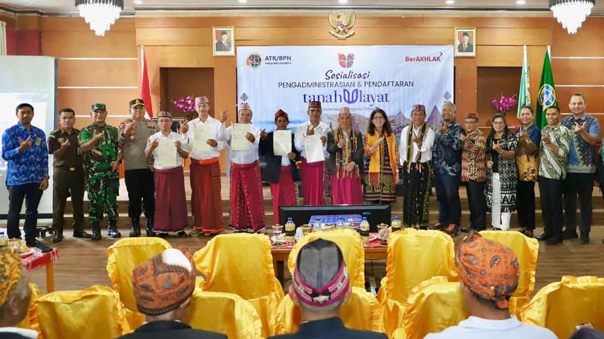 Sosialisasi Pendaftaran dan Pengadministrasian Tanah Ulayat di Kabupaten Manggarai, Nusa Tenggara Timur.