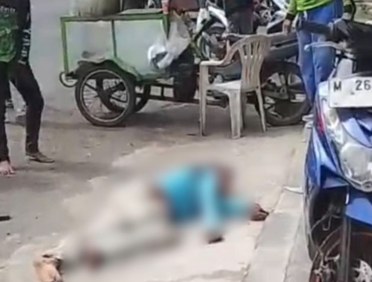 Kondisi korban tergeletak di TKP