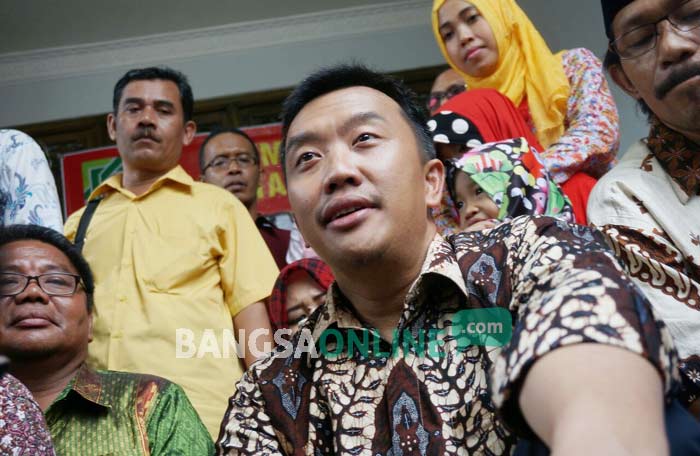 Menpora, Imam Nahrawi saat ditemui di Jombang, Minggu (20/11). foto: RONY S/ BANGSAONLINE