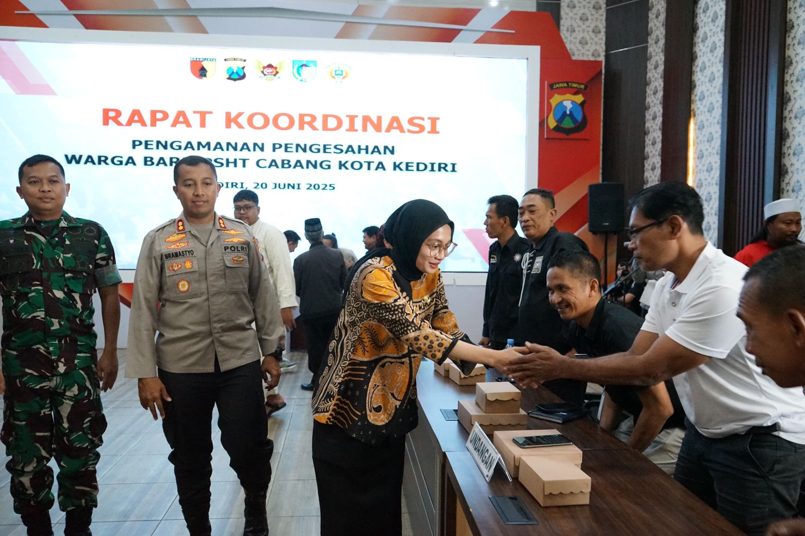 Dihadiri Walkot Vinanda, Polres Kediri Kota Gelar Rakor Jelang Pengesahan Warga Baru PSHT