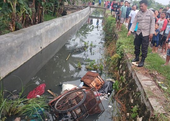 TKP penemuan jasad tukang becak yang tewas di selokan (dok. Ist)