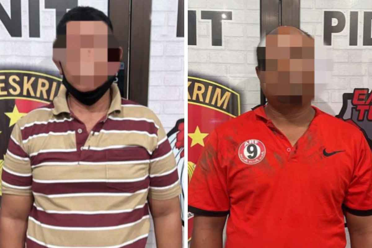 Dua pelaku panita sabung ayam di Dusun Sumbersono, Desa Bugasur Kedaleman, Kecamatan Gudo, Kabupaten Jombang