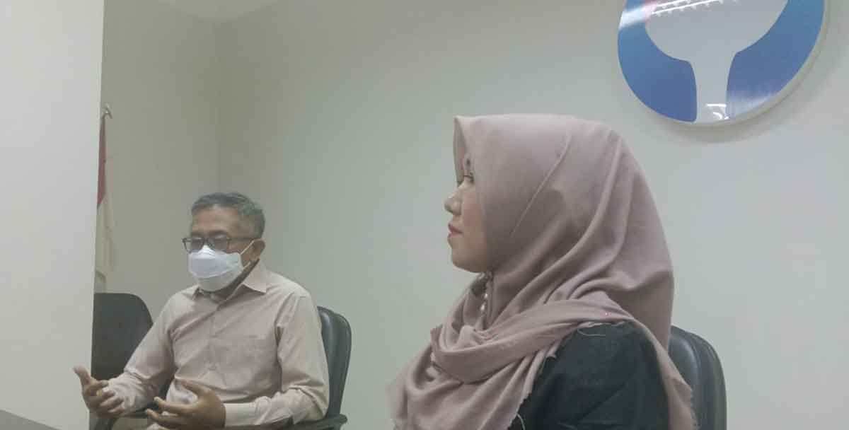 Anggota DPD RI Dapil Jatim, Lia Istifhama atau yang akrab disapa Ning Lia, saat audiensi dengan Kepala Ombudsman Jatim, Agus Muttaqin.