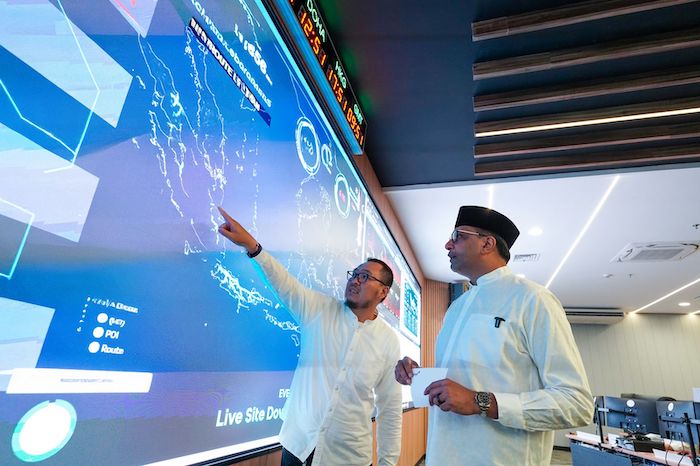 Layar pencatat trafik pengunaan Indosat