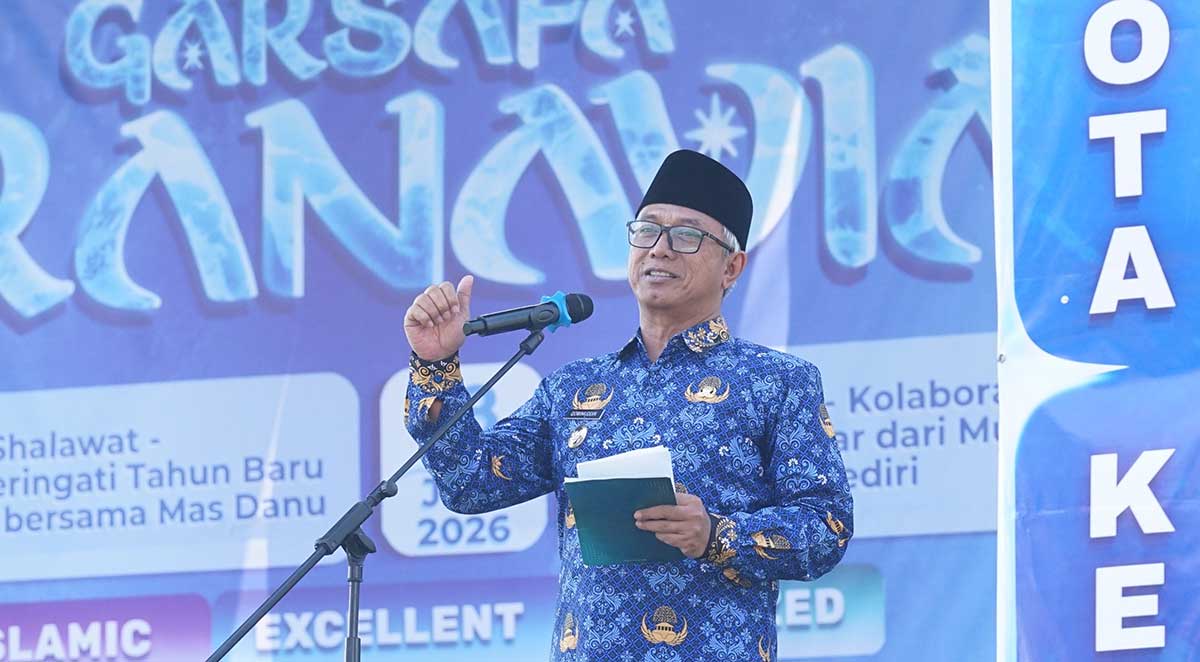 Wakil Wali Kota Kediri saat memberi sambutan. Foto: Ist