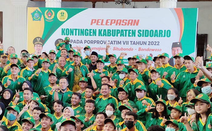 Lepas Kontingen Porprov Jatim Vii Bupati Muhdlor Janjikan Bonus Bagi Atlet Peraih Medali 1979