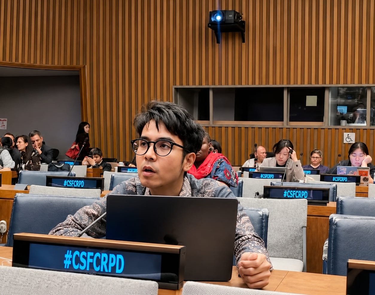 Agus Hasan saat mewakili Indonesia dalam Roundtable 1 pada COSP ke-19 Konvensi Hak-Hak Penyandang Disabilitas (CRPD) yang berlangsung di Markas Besar PBB, New York