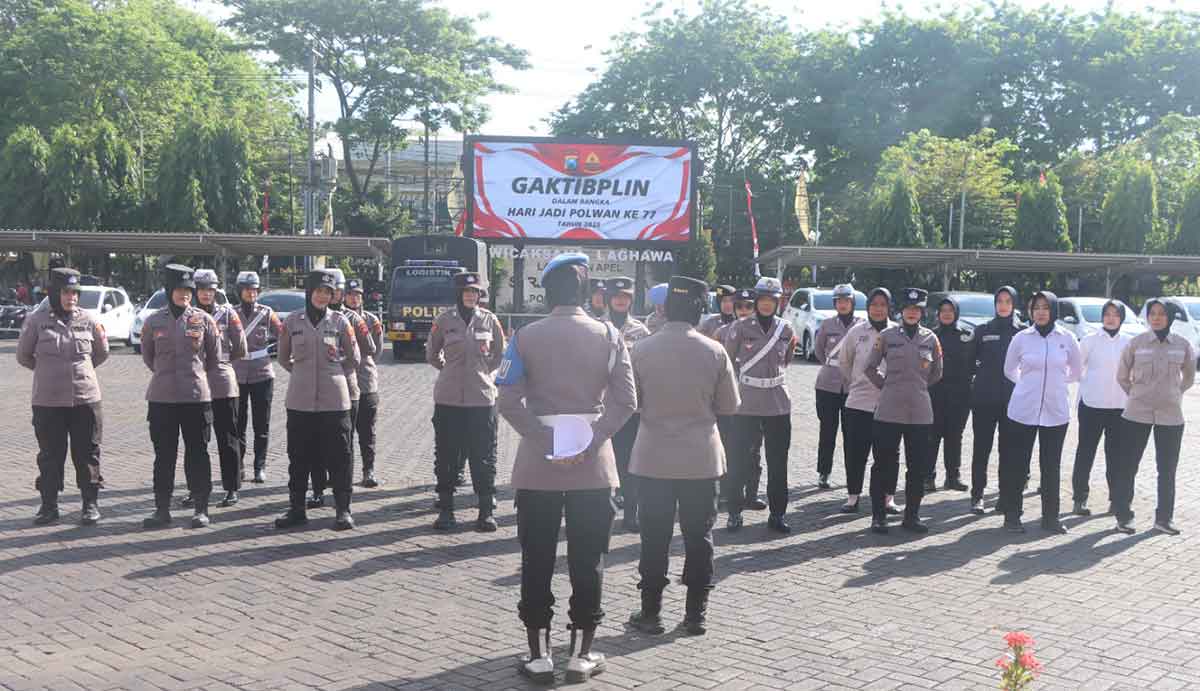 Gatkibplin yang digelar jajaran Polwan Polres Pasuruan.
