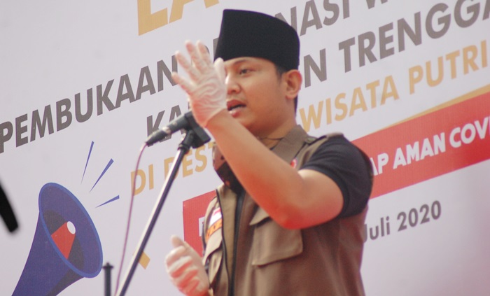 Bupati Trenggalek Moch. Nur Arifin. foto: HERMAN/ BANGSAONLINE