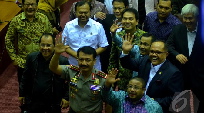 Komjen Budi Gunawan bersama para anggota DPR. Foto: liputan6.com