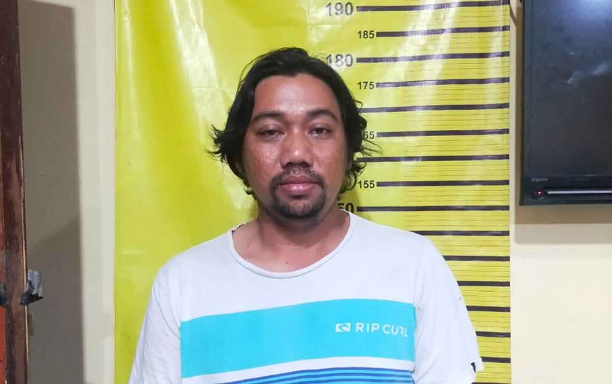 Dani Maulana Firman (35), pelaku pembacokan siswa SMK yang aducekcok di Rangkah Surabaya.