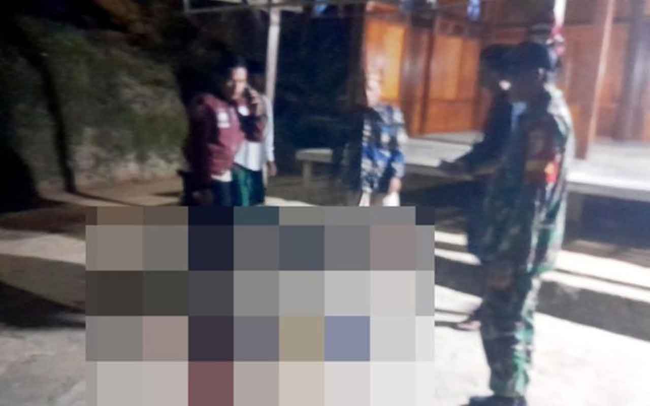 Korban yang masih berusia 4 tahun setelah digorok oleh pamannya. Foto: Ist.