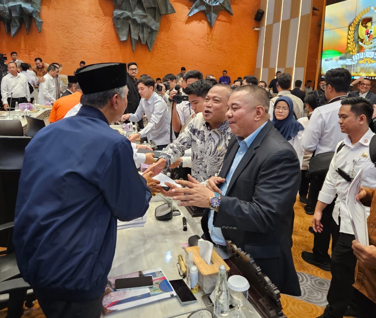 Syafiuddin saat Rapat Dengar Pendapat dengan Kementerian Pekerjaan Umum di Gedung Komisi V DPR RI