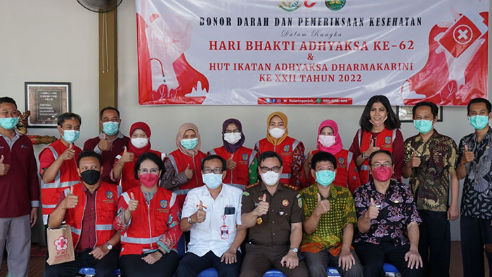 Suasana saat Kejari Nganjuk menggelar berbagai kegiatan dalam rangka memperingati Hari Bhakti Adhyaksa ke-62 dan HUT IAD ke-XXII.