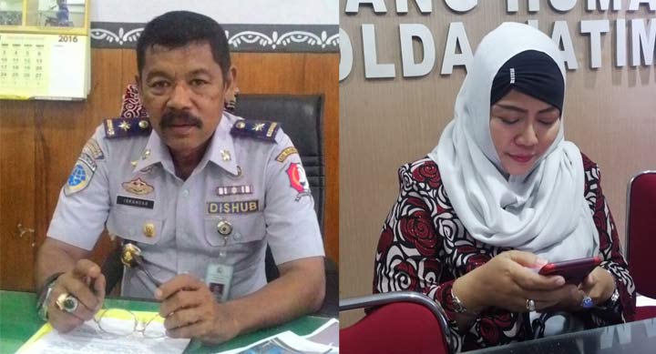 Kepala Dishub Bojonegoro Iskandar, dan Istrinya Titik Purnomosasi.