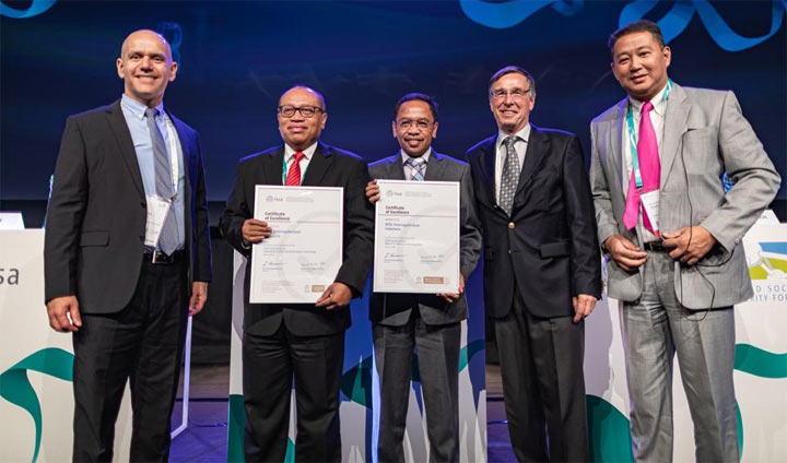 BPJS ketenagakerjaan meraih dua penghargaan tertinggi dari international social security association (ISSA) di Brussel, Belgia.