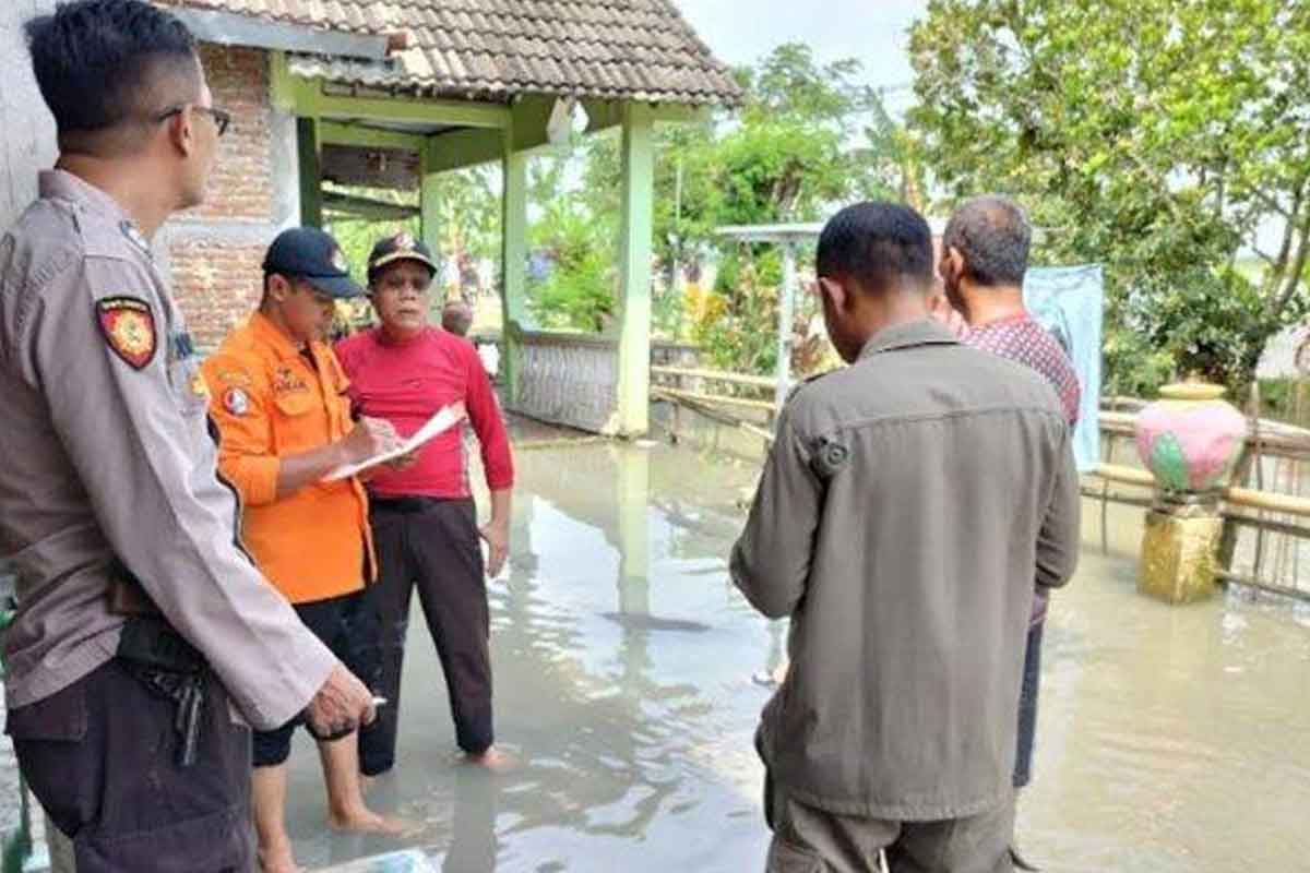 Lokasi menggalnya bayi yang meninggal akibat luapan banjir di Bojonegoro, Jumat (25/11/2022)
