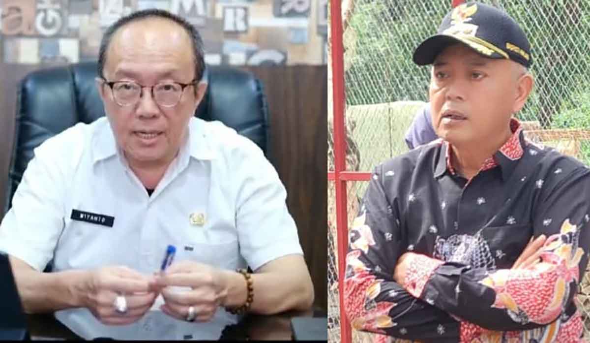 Kolase foto Bupati dan Kepala Dinkes Kabupaten Malang.
