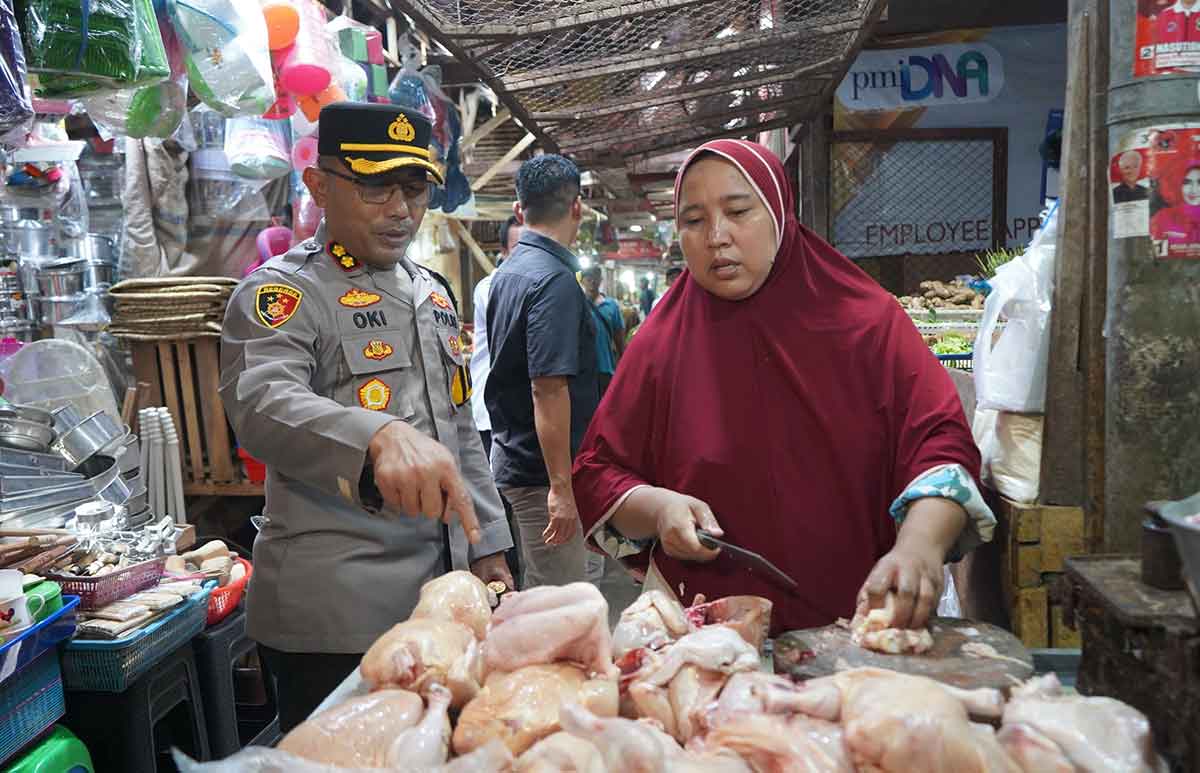 Kapolres Probolinggo Kota Sidak Pasar Baru Jelang Puasa