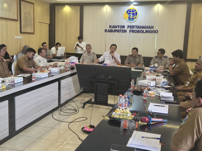 BPN Kabupaten Probolinggo saat menggelar Pembinaan daerah terkait Pengendalian alih fungsi lahan sawah. Foto : Andi Sirajudin/BANGSAONLINE