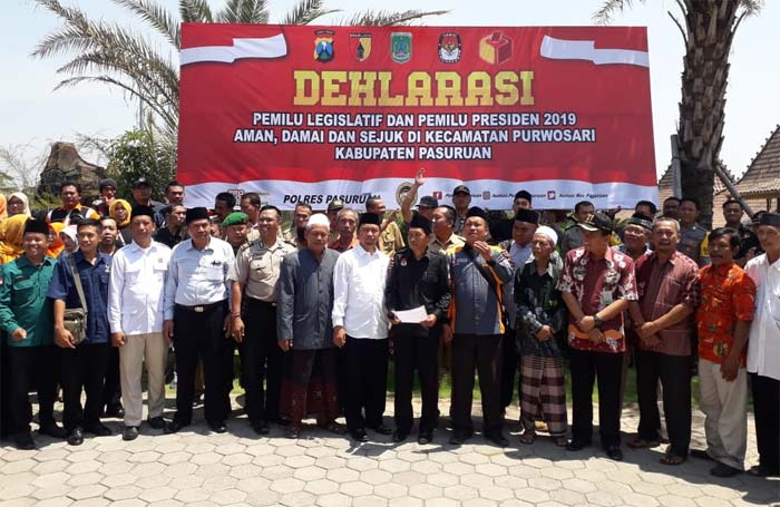 Polsek Purwosari Gelar Deklarasi Pemilu 2019 Aman, Damai, dan Sejuk