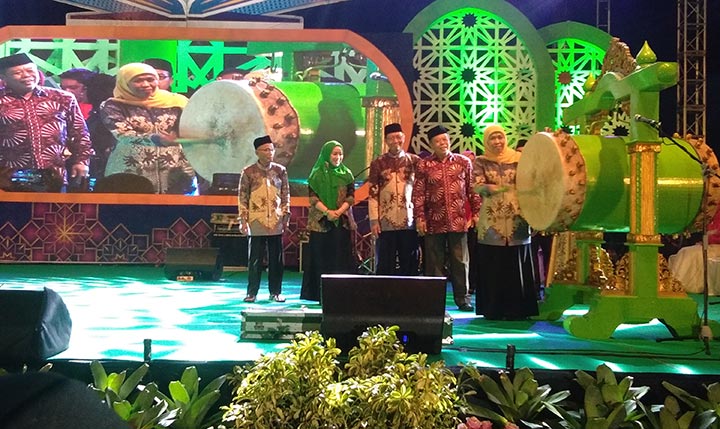 Gubernur Jatim Khofifah Indar Parawansa saat membuka Musabaqoh Tilawatil Qur