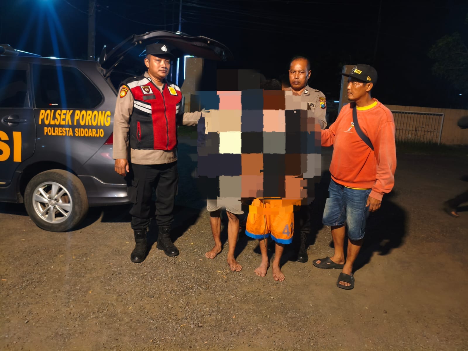 Dua pelaku Curanmor yang diamankan oleh Polsek Porong