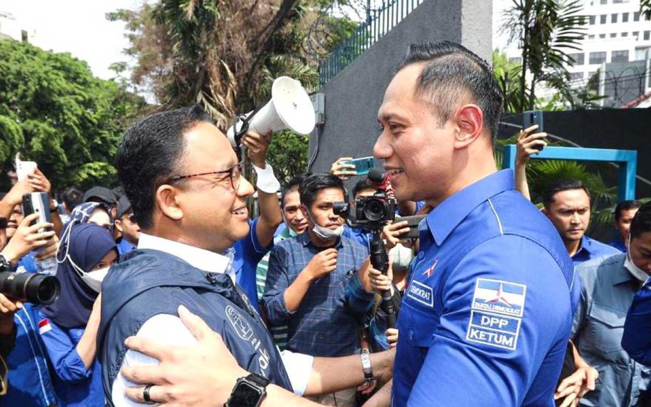 Calon presiden Partai NasDem Anies Baswedan dengan Ketum DPP Partai Demokrat AHY. Foto: Antara