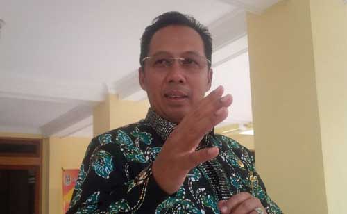 Kepala BPBD Tuban, Joko Ludiono, seusai mengahdiri acara dinas di gedung Korpri, Kompleks Pendopo Krido Manunggal, Tuban.