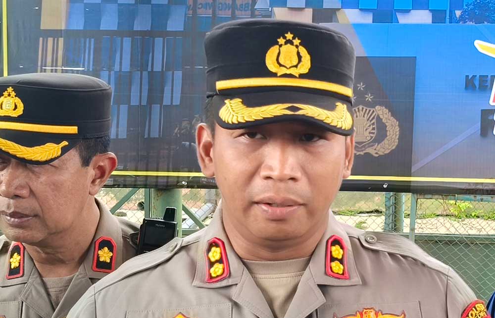 Kapolres Kediri AKBP Bimo Arianto saat memberi keterangan kepada wartawan.Foto: MUJI HARJITA/ BANGSAONLINE
