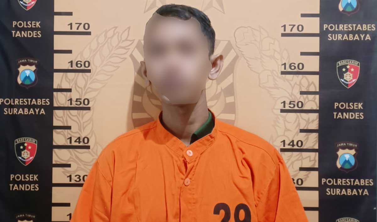 Pelaku curanmor yang diamankan petugas dari Polsek Tandes.