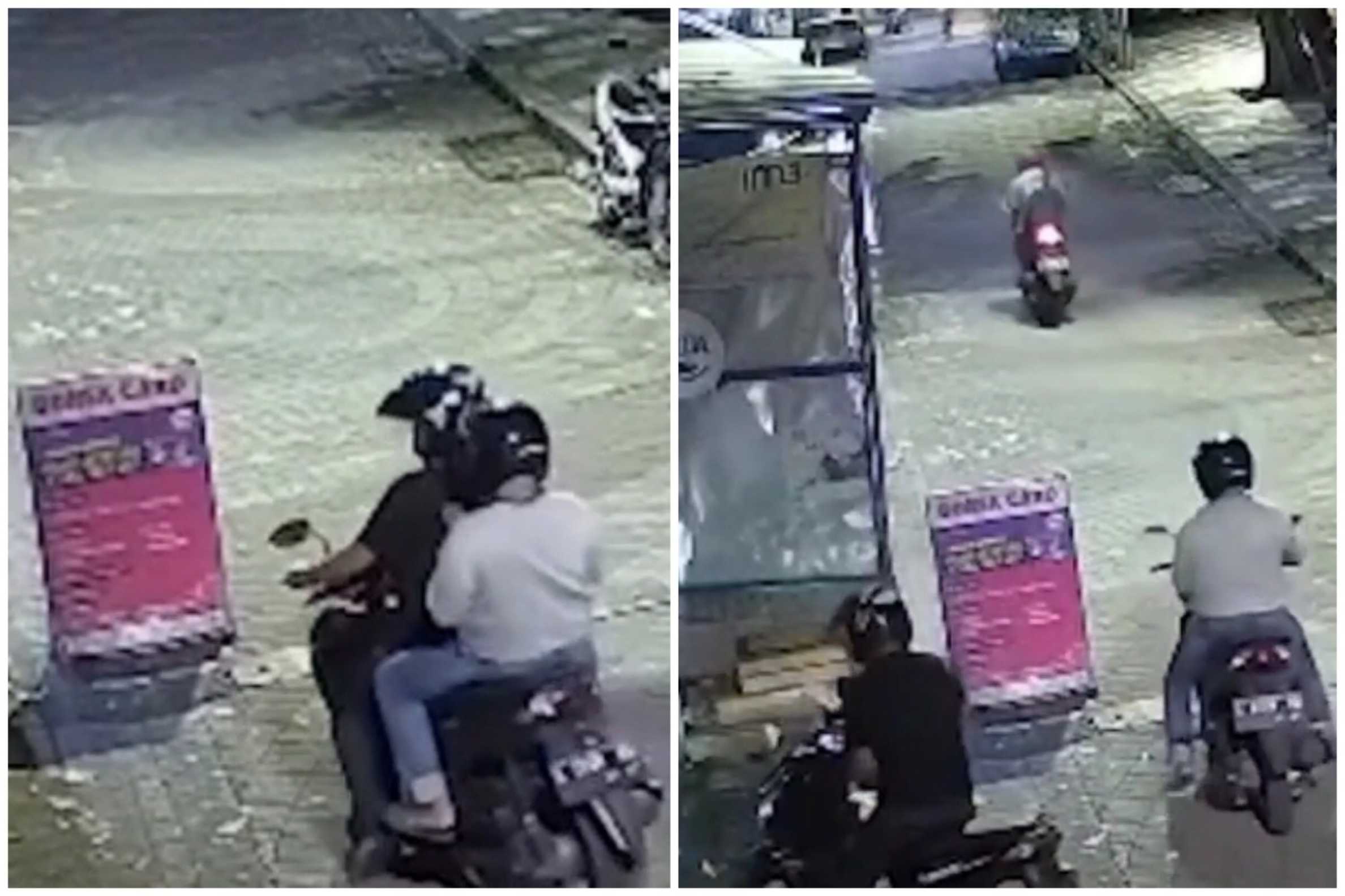 Tangkapan layar CCTV aksi pencurian motor milik sales cat tembok di Karanggayam